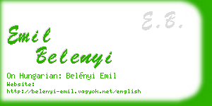 emil belenyi business card